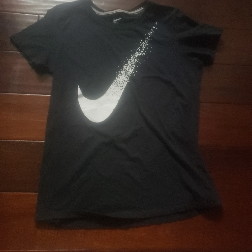 Women Nike Black Tee with White Swoosh